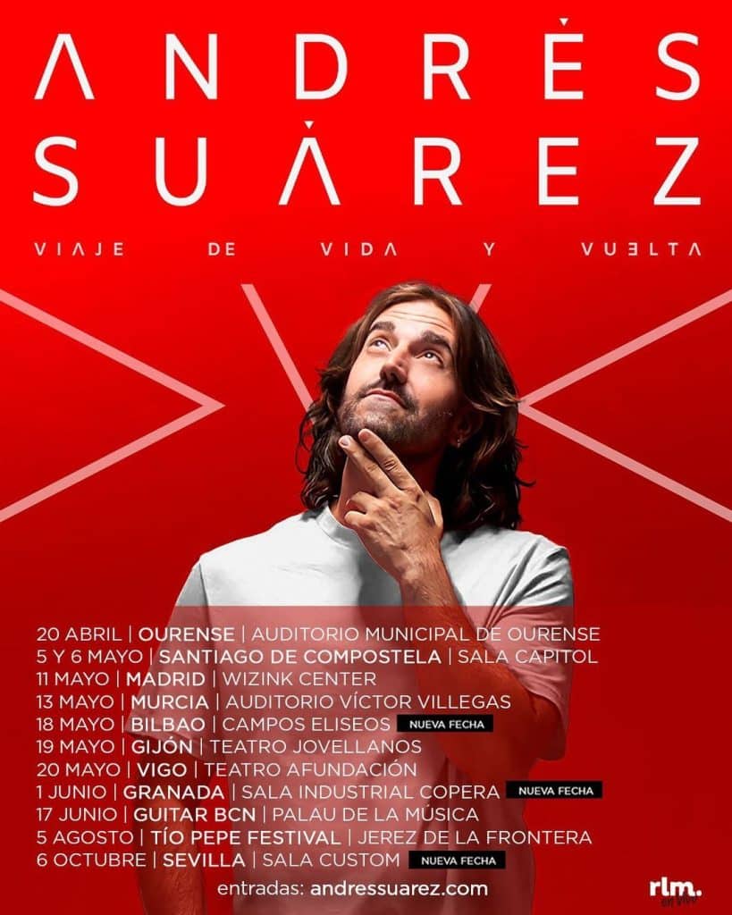 Andrés Suárez presenta 'Viaje de vida y vuelta', su disco más reivindicativo: "es la primera vez que necesito pronunciarme" 1 Andrés Suárez gira