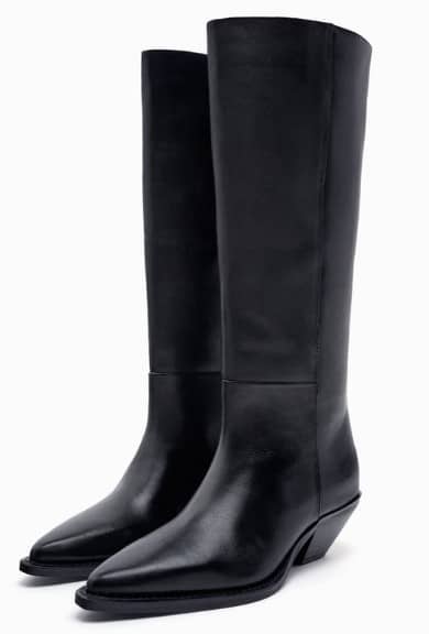 Bota cowboy minimal de Zara