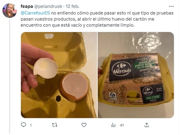 El posteo del afectado