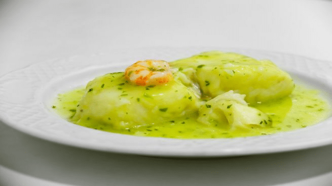 Merluza en salsa verde: Momento de la salsa