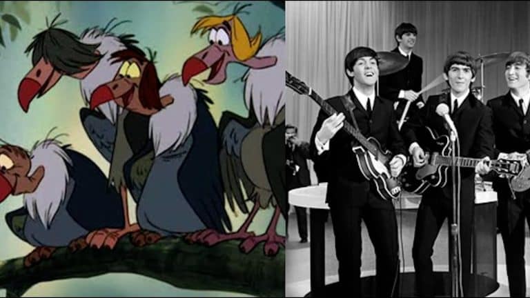 Los buitres de “El libro de la selva” están basados en “Los Beatles”.
