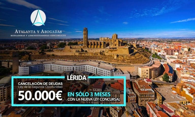 Atalanta y Abogadas cancela 50.000 euros en Lérida en solo 2 meses en el juzgado de lo mercantil número 6
