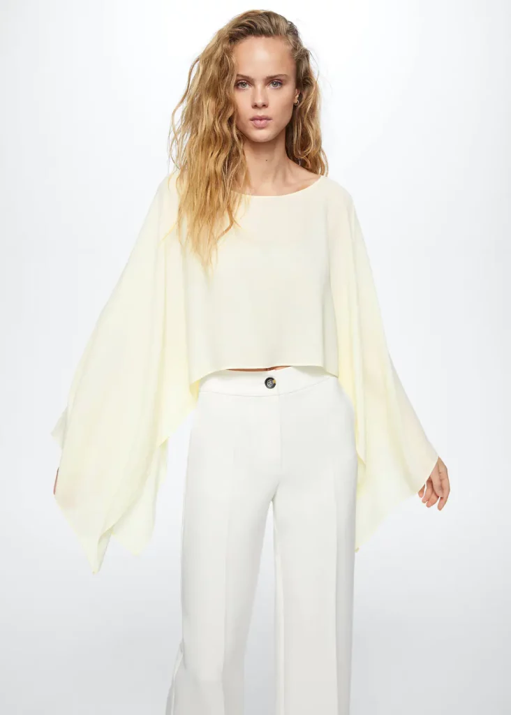Blusa de capa fluida