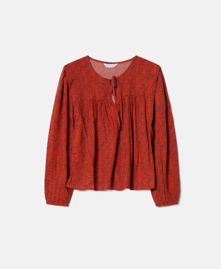 Blusa de mujer con mangas abullonada y estampado de tigres el corte ingles