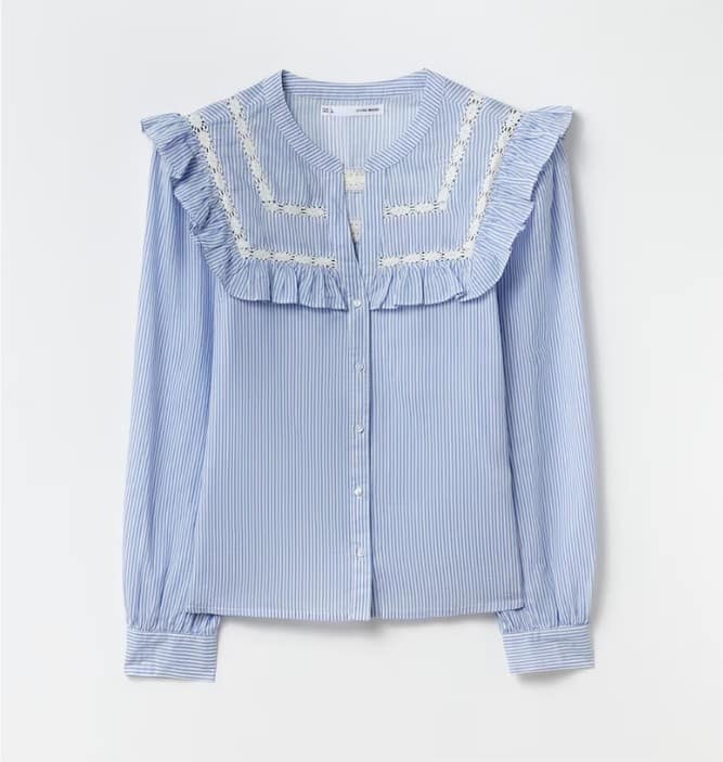 Blusa de mujer volantes puntilla el corte ingles