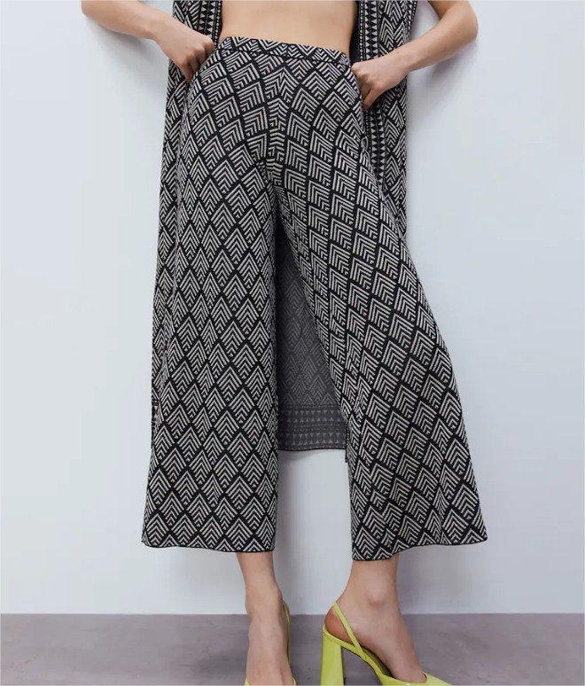 Pantalón jacquard largo el corte ingles