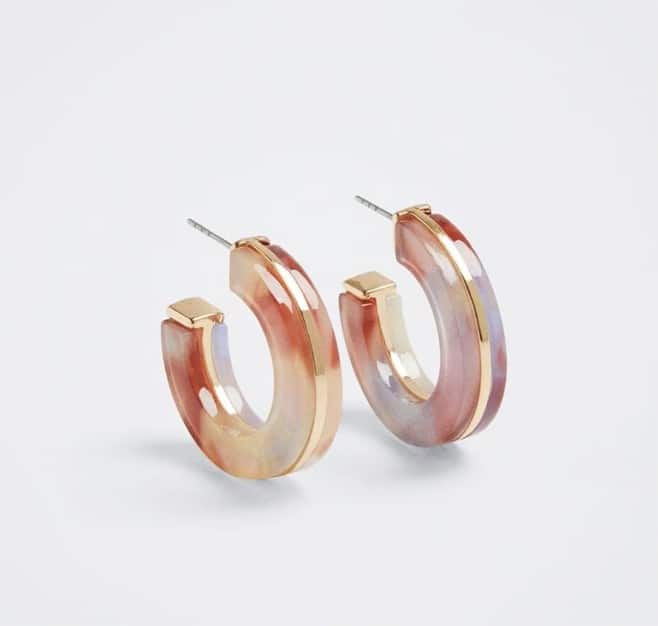 Pendientes de aro en varios colores el corte ingles