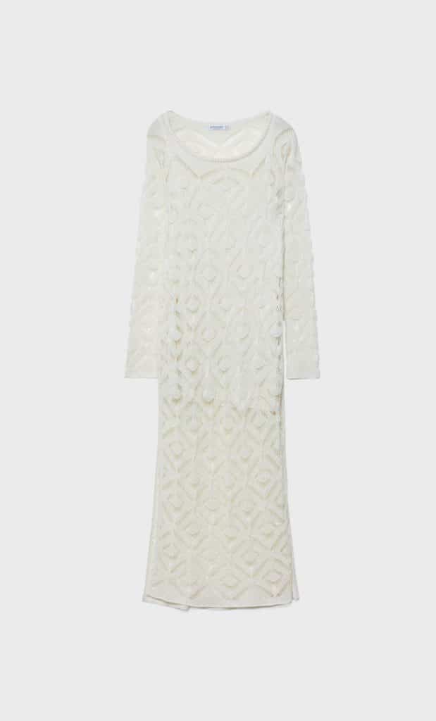 Vestido Punto Calado de Stradivarius
