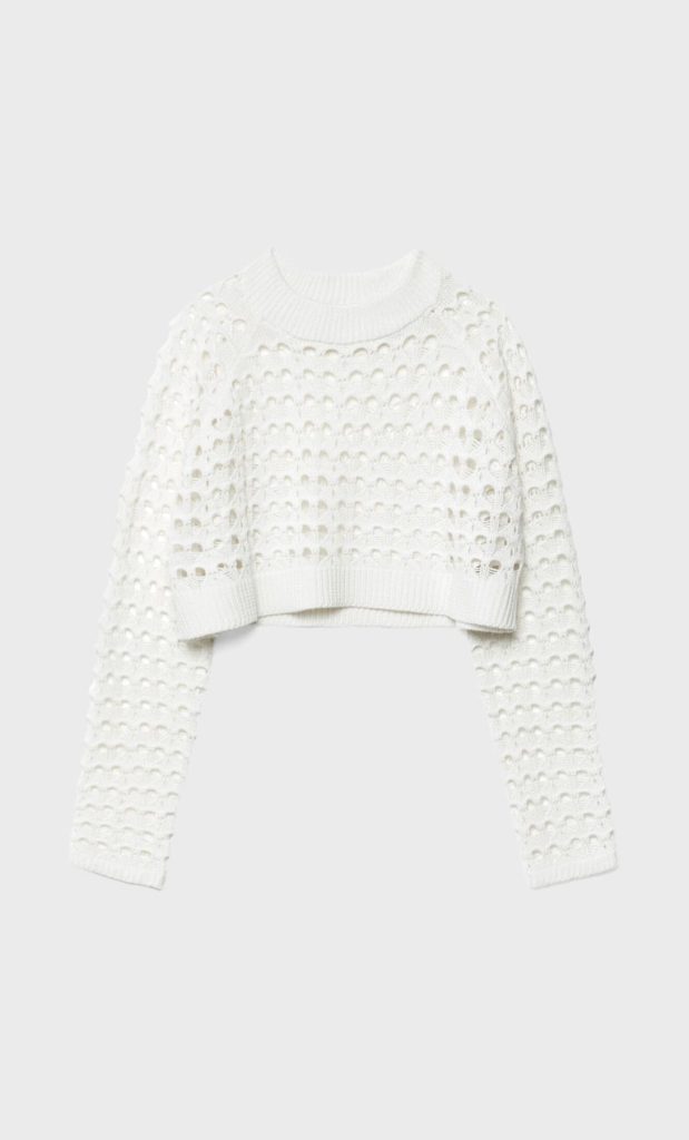 Jersey Crop Calado de Stradivarius