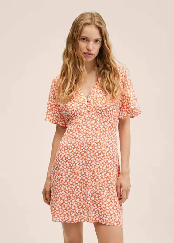 Vestido estampado flores