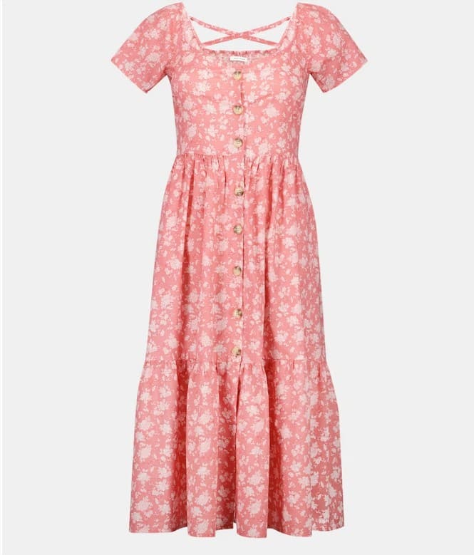 Vestido midi con botones el corte ingles