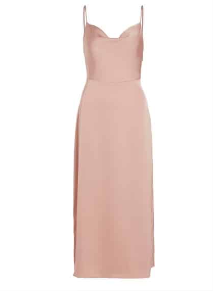 Prepara la temporada de bodas, bautizos y comuniones con estos vestidazos muy versátiles de El Corte Inglés 8 Vestido satinado tirantes