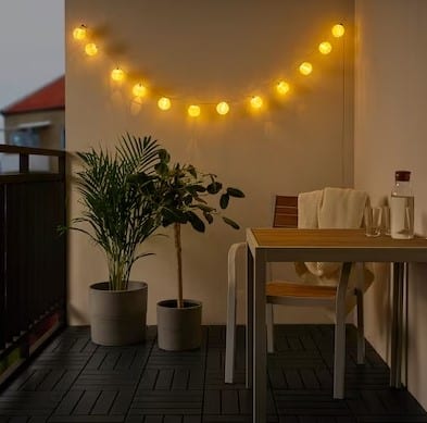 Guirnalda lum LED 12 SOMMARLÅNKE de Ikea
