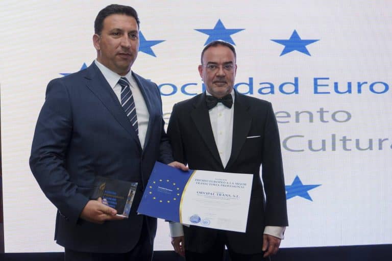 La empresa Orvipal, premiada en la II Edición del Premio Europeo a la Mejor Trayectoria Profesional