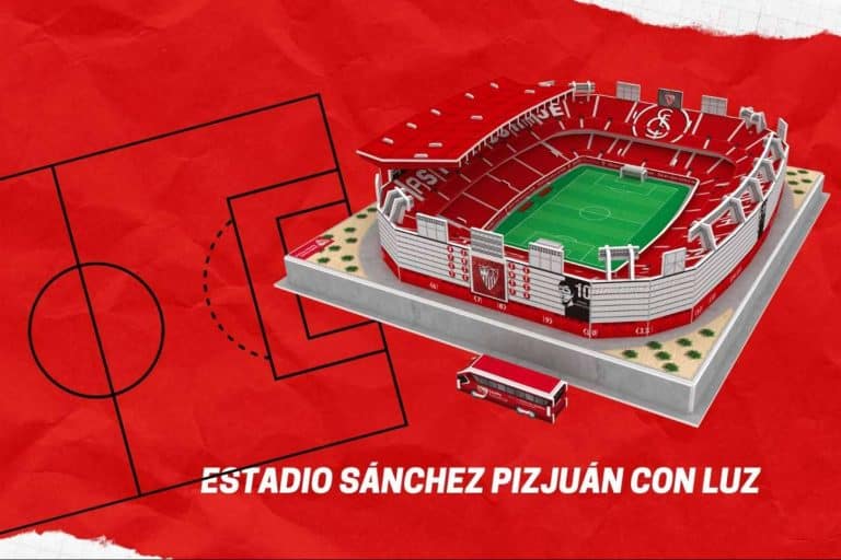 Conocer las ventajas del puzzle 3D del Estadio Sánchez Pizjuán con luz