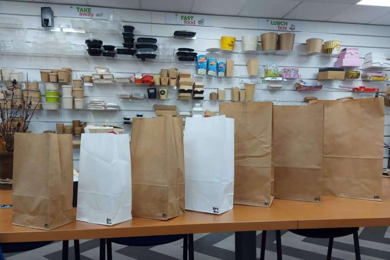 Punto Qpack sobre los beneficios ecológicos de sus bolsas de papel para llevar