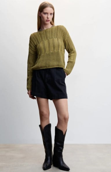 Jersey cuello barco calado