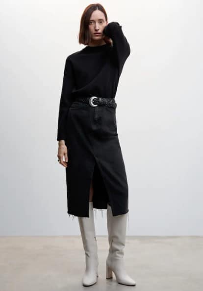 Jersey de punto y cuello redondo de Mango