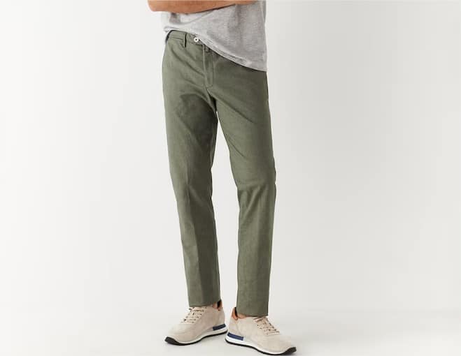 pantalon regular fit chino roberto verino