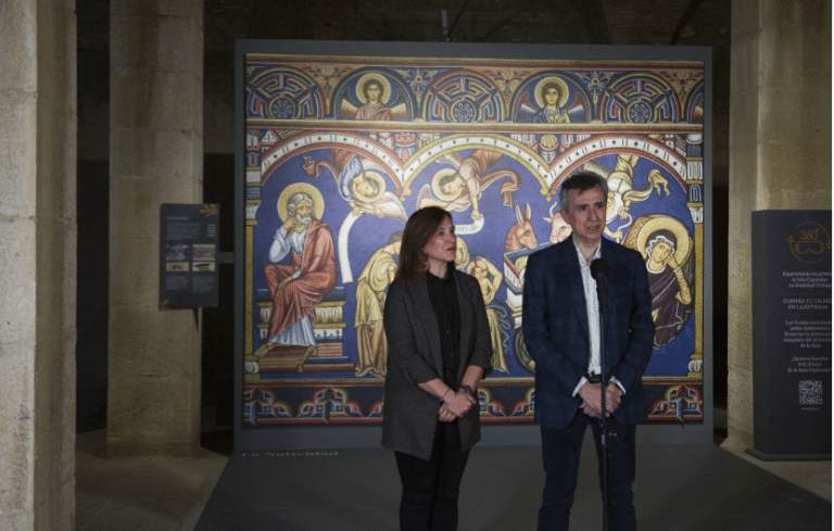 Una exposición inmersiva recrea el esplendor artístico de la Sala Capitular de Sigena