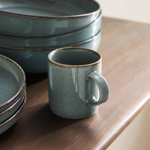 Taza porcelana filo envejecido