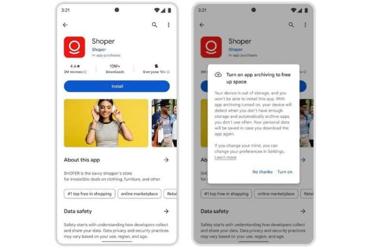 Google Play despliega el archivo automático de apps para liberar hasta el 60% del espacio que ocupan en el móvil