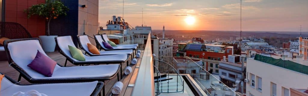 Terraza del Hotel Índigo Madrid Gran Vía
