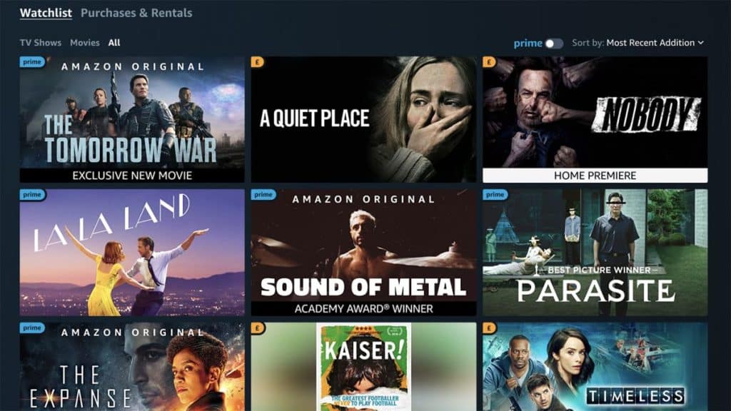 El extenso catálogo de Amazon Prime sobre películas románticas