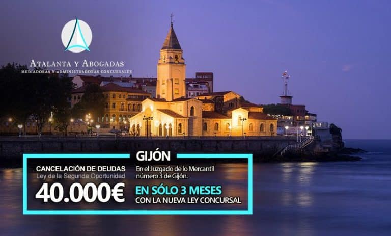 Atalanta y Abogadas cancela 40.000 euros en 3 meses en el Juzgado Mercantil número 3 de Gijón
