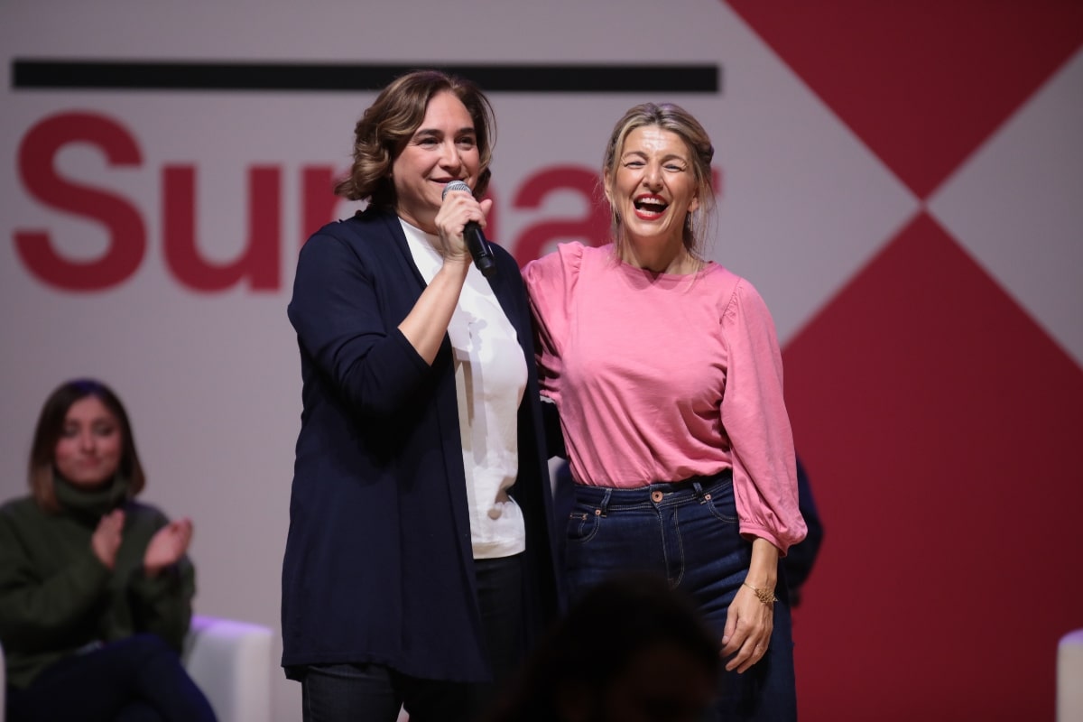 Yolanda Díaz Ada Colau Barcelona Sumar Yolanda Díaz Ada Colau Barcelona Sumar