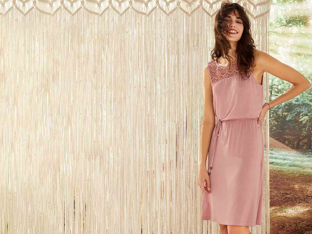 Lidl - Vestido corto rosa para mujer