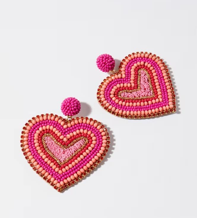 Pendientes corazones rosas el corte ingles