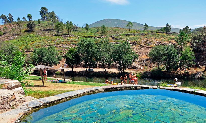 Piscinas naturales en la Sierra de Gata, en Cáceres