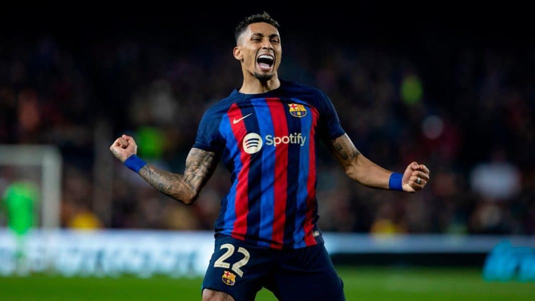 Raphinha supera a Cristiano Ronaldo en la Champions League. Fuente: Agencias