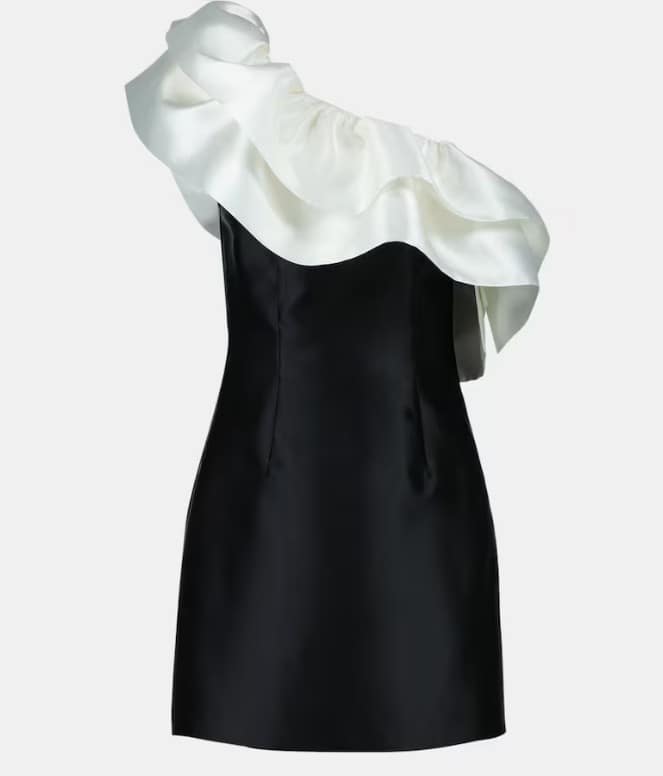 Vestido asimetrico bicolor