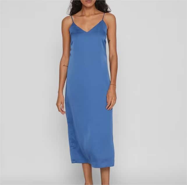 Vestido largo de tirantes satinado el corte ingles