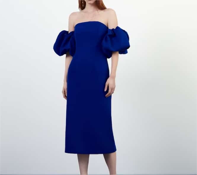 Vestido manga farol el corte ingles