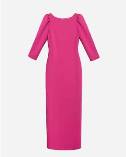 Vestido midi con manga francesa y espalda abierta el corte ingles