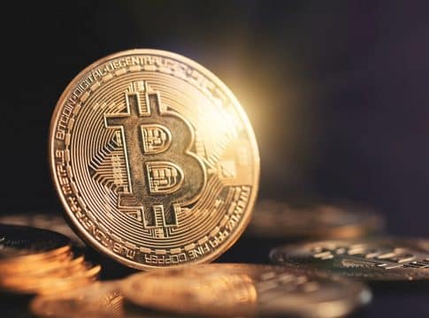 bitcoin monedas fondo negro