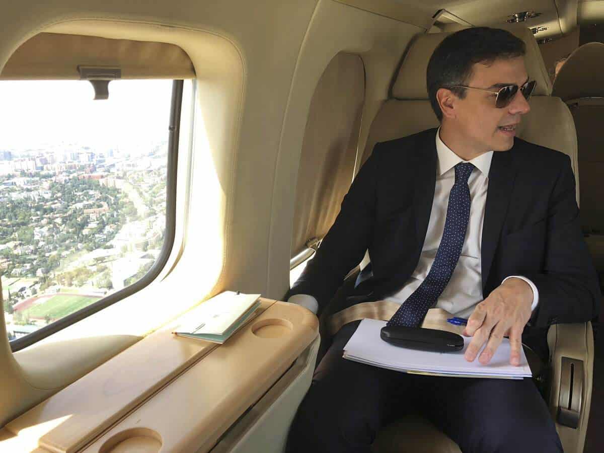 Pedro Sánchez uso Falcon viajes Doñana
