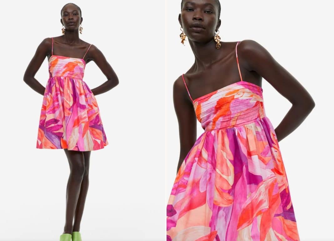 Minivestido estampado