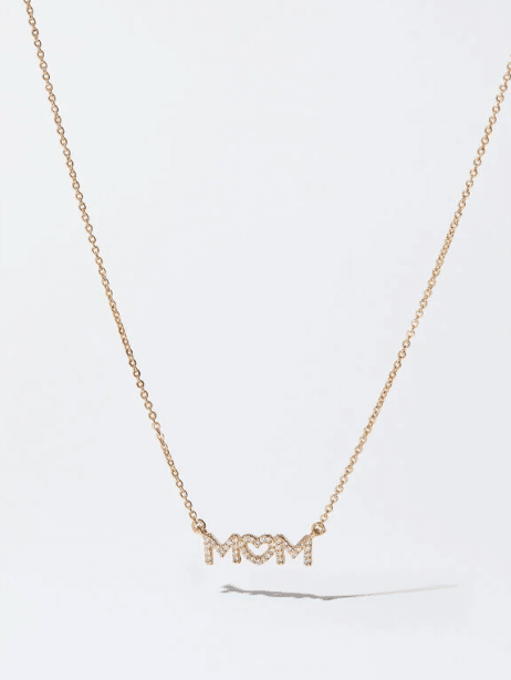 Collar dorado mom con circonitas de Parfois