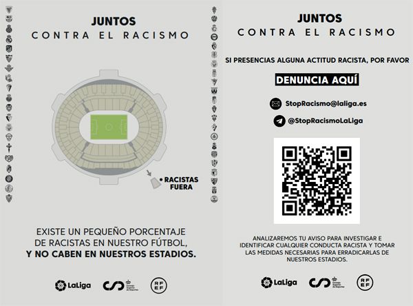 LaLiga continúa su lucha contra el racismo con una “contundente” campaña en colaboración con el CSD y la RFEF