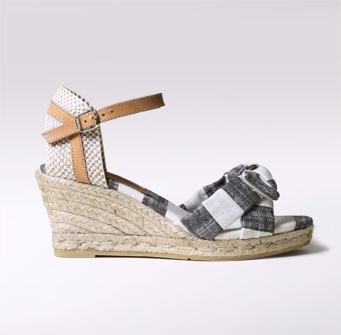 Alpargatas de cuña de mujer de algodón en color negro el corte ingles