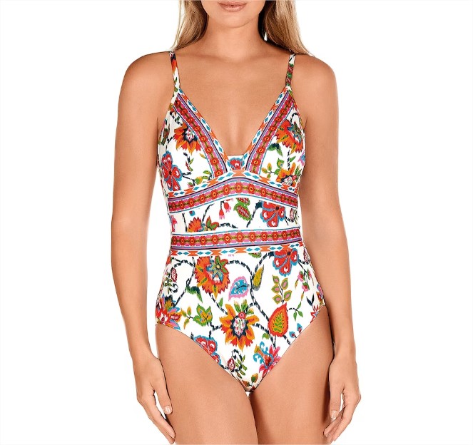 Banador de mujer de tirantes estampado