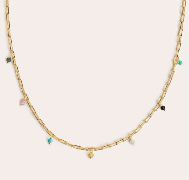 Collar Chic Colors de plata banada en oro