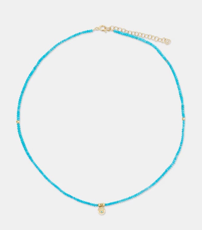 Collar de turquesa con plata dorada el corte ingles