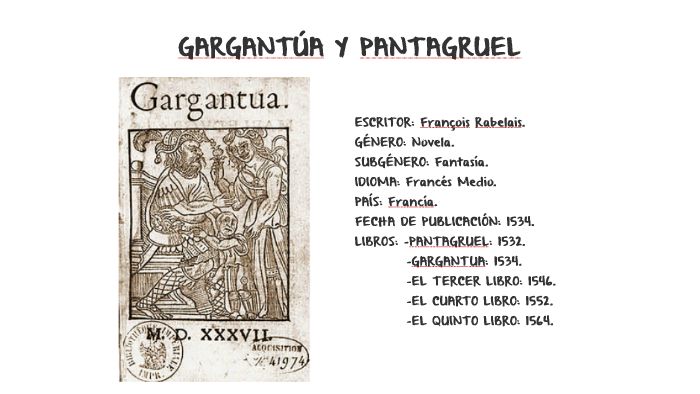 Gargantùa y Pantagruel de Francois Rabelais