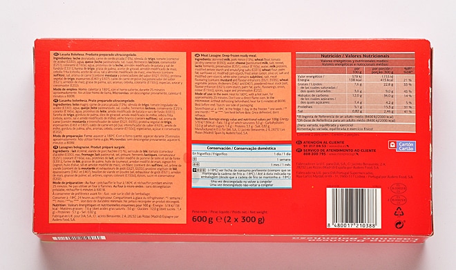 La responsabilidad de lo que se indique en las etiquetas recae por entero en los fabricantes