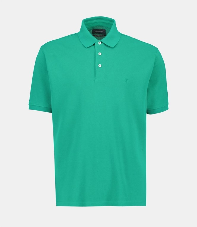 Polo de hombre manga corta pique liso con logo el corte ingles